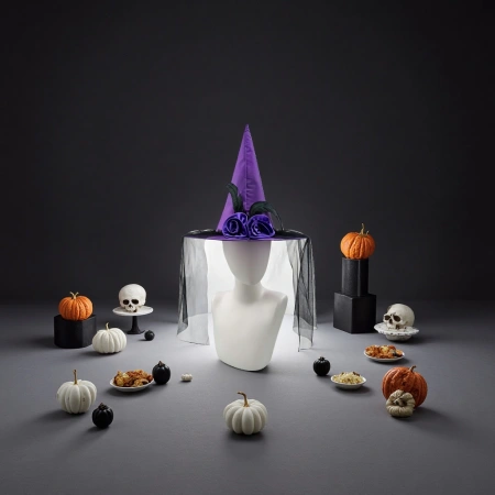 Purple wizard hat, Halloween party prop for children and adults, cosplay decorative hat Purple wizard hat, Halloween party prop for children and adults, cosplay decorative hat